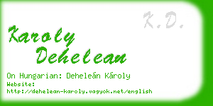 karoly dehelean business card